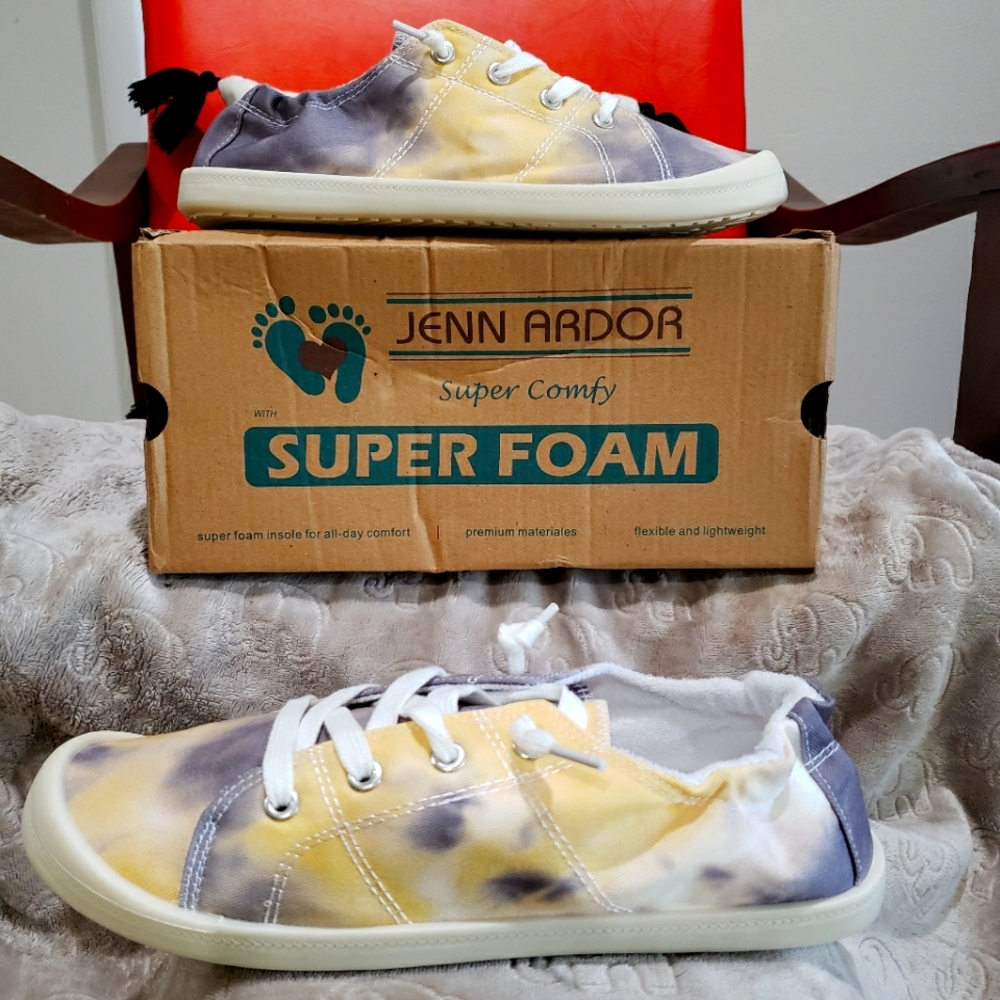 NWT JENN ARDOR Lace Up Sneakers, Tie-Dye (9)